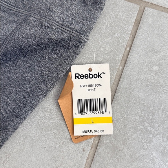 Reebok Charcoal Grey Fitted Biker Shorts - Picture 4 of 4